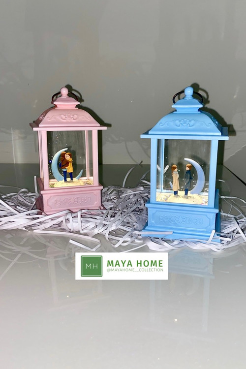گوی موزیکال مدل فانوس طرح دختر و پسر