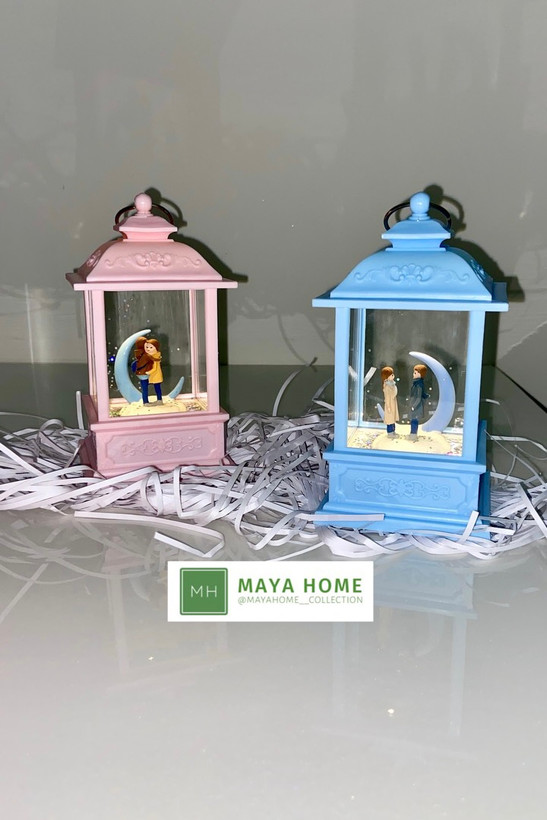 گوی موزیکال مدل فانوس طرح دختر و پسر