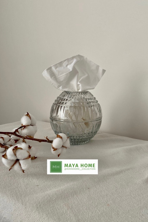 جا دستمال کاغذی شیشهای