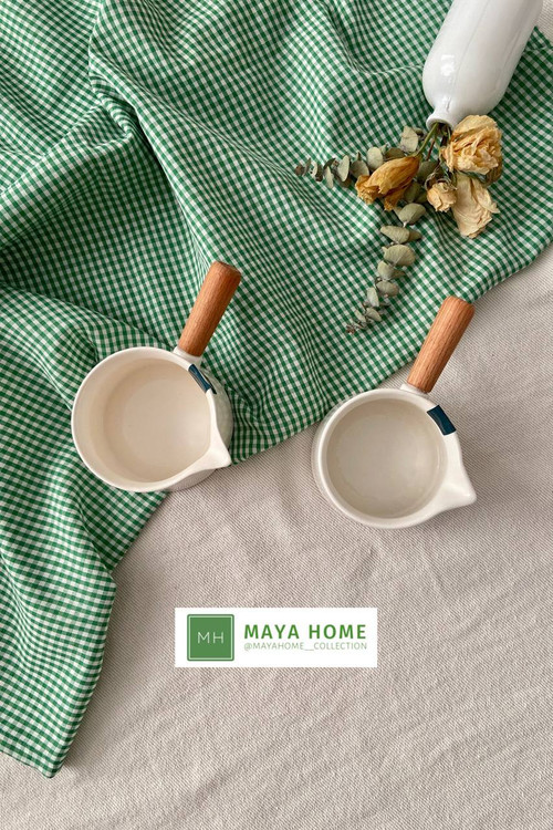 سس خوری سرامیکی دسته چوبی مایاهوم مدل مانا