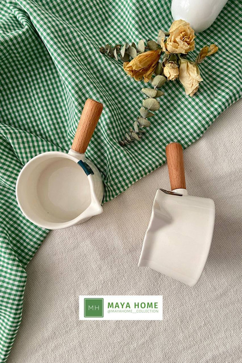 سس خوری سرامیکی دسته چوبی مایاهوم مدل مانا