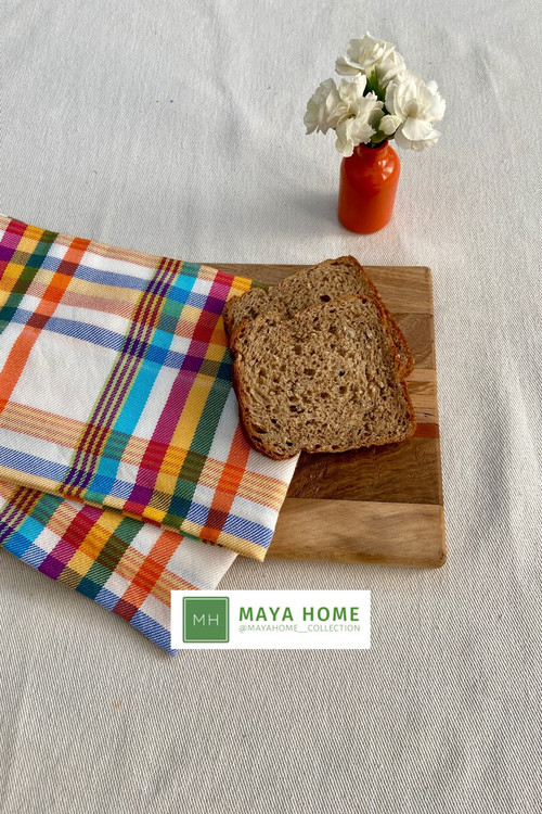 دستمال آشپزخانه پروا طرح چهارخانه مجموعه 2 عددی