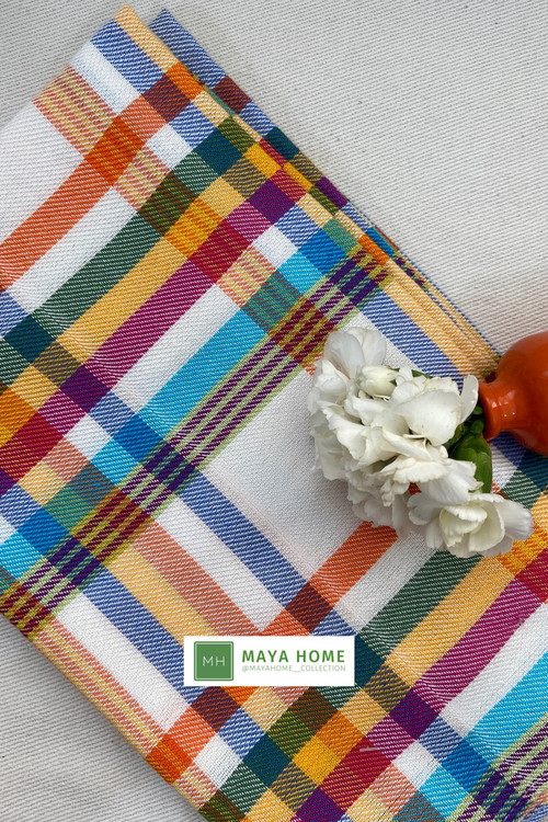 دستمال آشپزخانه پروا طرح چهارخانه مجموعه 2 عددی