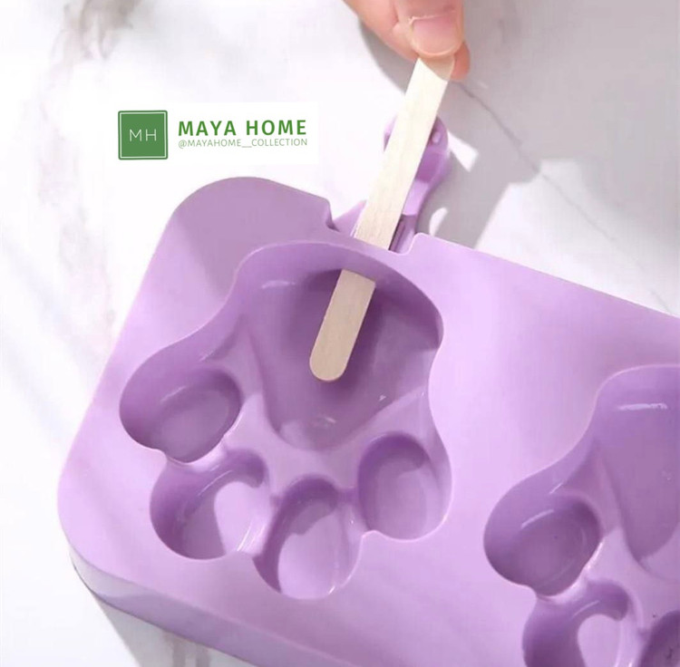 قالب بستنی سیلیکونی همراه با 50 عدد چوب بستنی