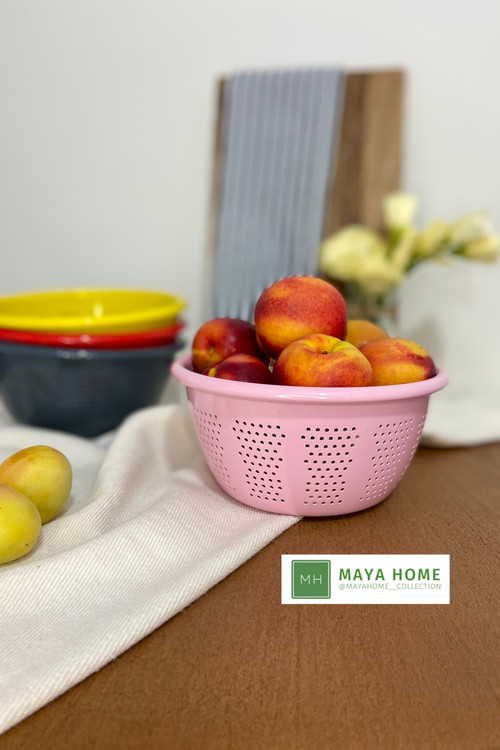 آبکش آلومینیوم رنگی سایز 16 سانتیمتری