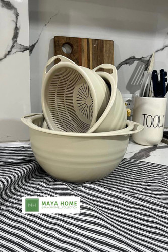 ست آبکش و لگن 6 پارچه گرد هانا