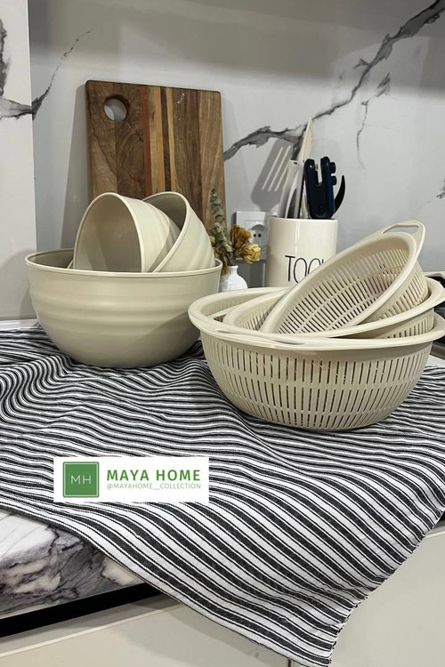 ست آبکش و لگن 6 پارچه گرد هانا