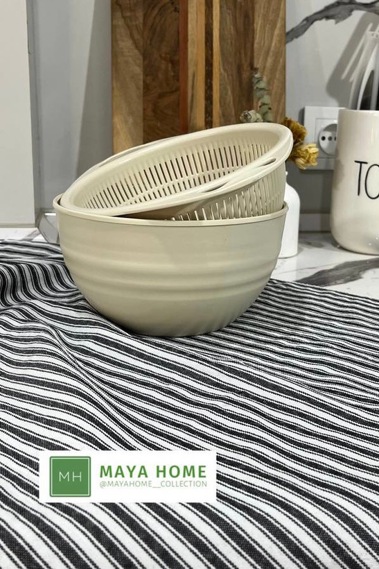 ست آبکش و لگن 6 پارچه گرد هانا