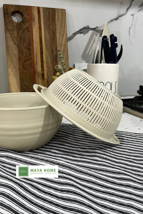 ست آبکش و لگن 6 پارچه گرد هانا