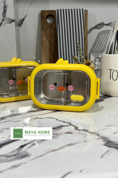 ظرف غذا داخل استیل طرح جوجه