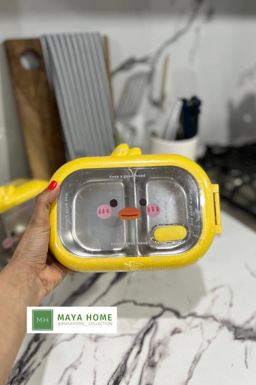 ظرف غذا داخل استیل طرح جوجه