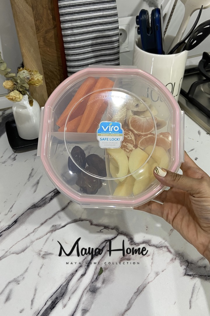 ظرف نگهدارنده سه خانه سیف لاک از برند ویرو پلاست کوچک