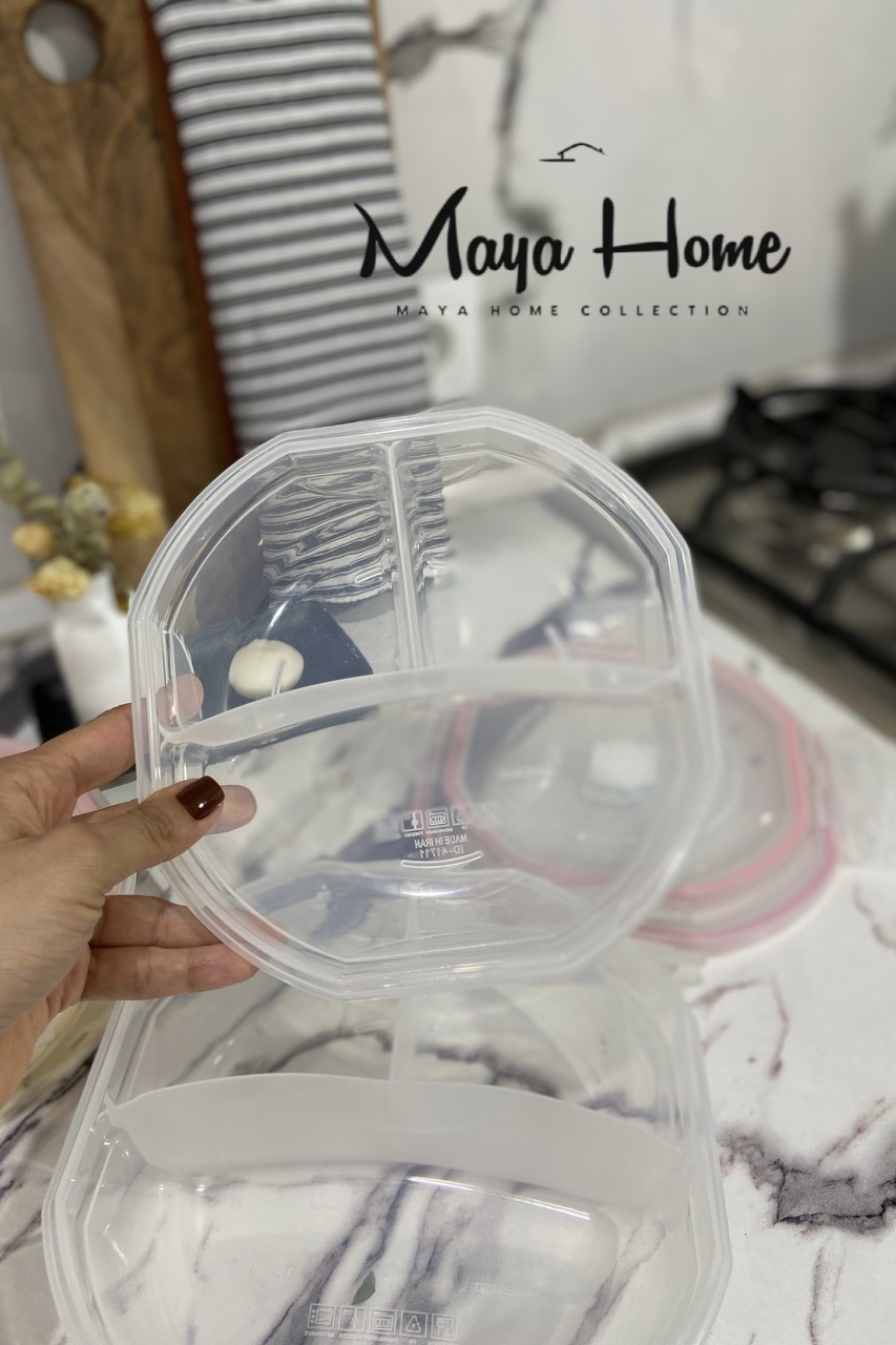 ظرف نگهدارنده سه خانه سیف لاک از برند ویرو پلاست کوچک