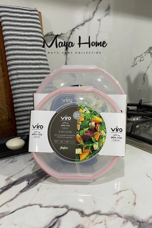 ظرف نگهدارنده سه خانه سیف لاک از برند ویرو پلاست بزرگ