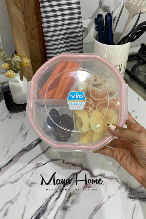 ظرف نگهدارنده سه خانه سیف لاک از برند ویرو پلاست بزرگ