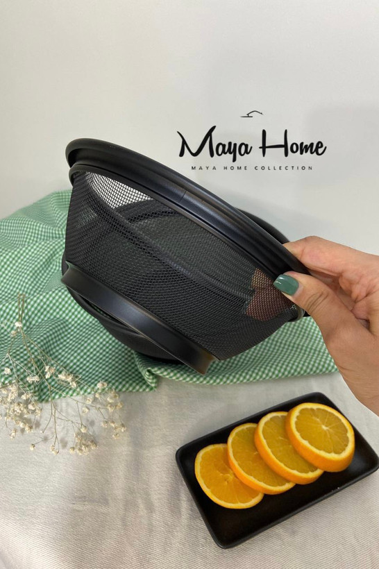 سبد | آبکش میوه فلزی گرد سایز متوسط