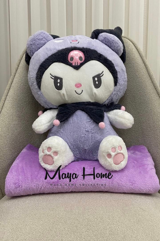 پتو بالشتی مدل کرومی بنفش