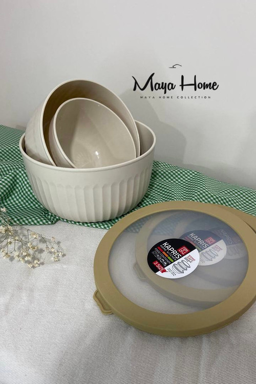 ظرف نگهدارنده درب دار فریزری کاپریس مجموعه سه عددی