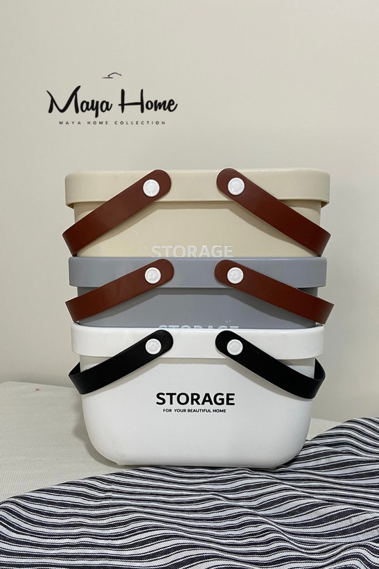 سبد نظم دهنده استوریج دسته چرم کوچک