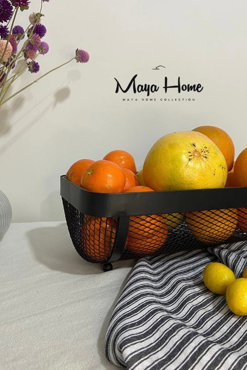 سبد میوه بیضی فلزی | سبد نان بیضی فلزی