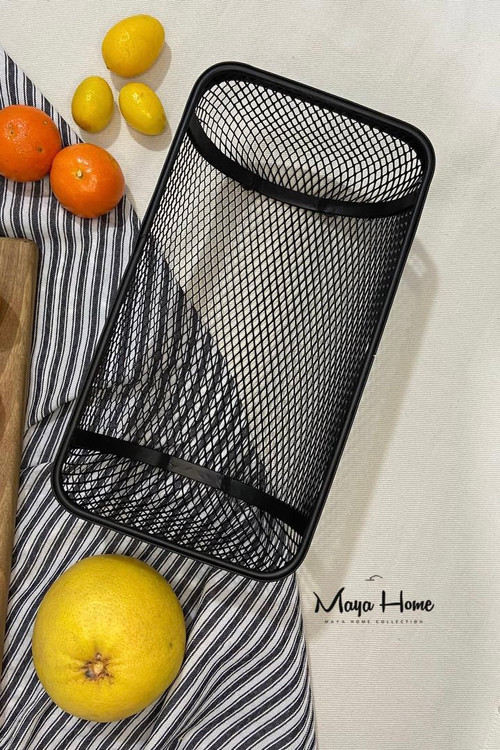 سبد میوه بیضی فلزی | سبد نان بیضی فلزی