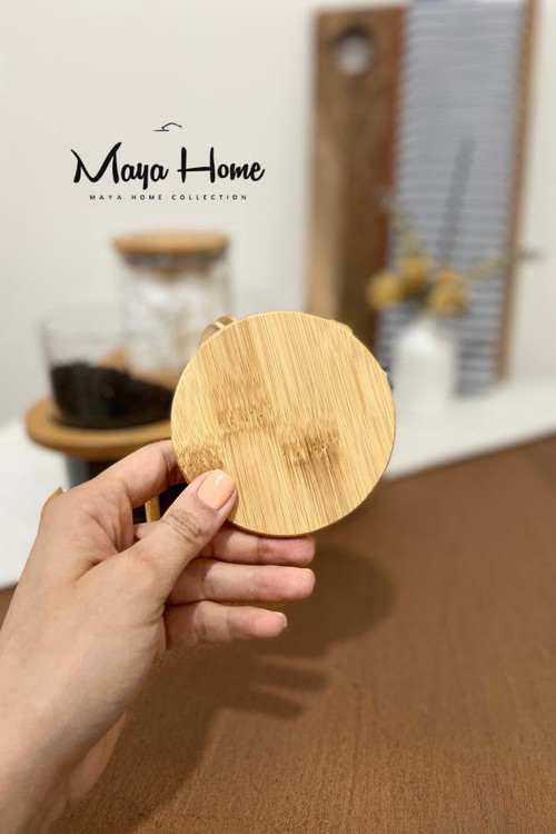 استند بانکه مثلثی سانا به همراه سه بانکه پیرکس و قاشق چوبی