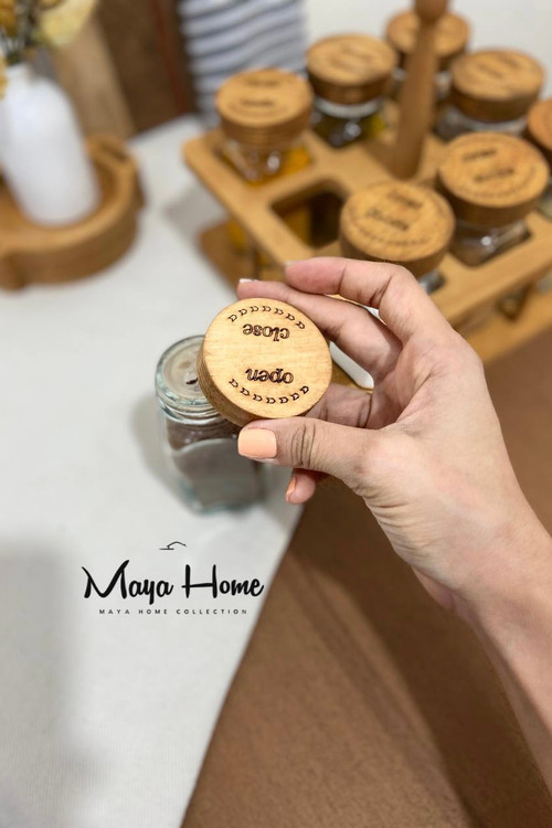 جا ادویه مکارتی دسته دار 8 تایی استنددار مربع