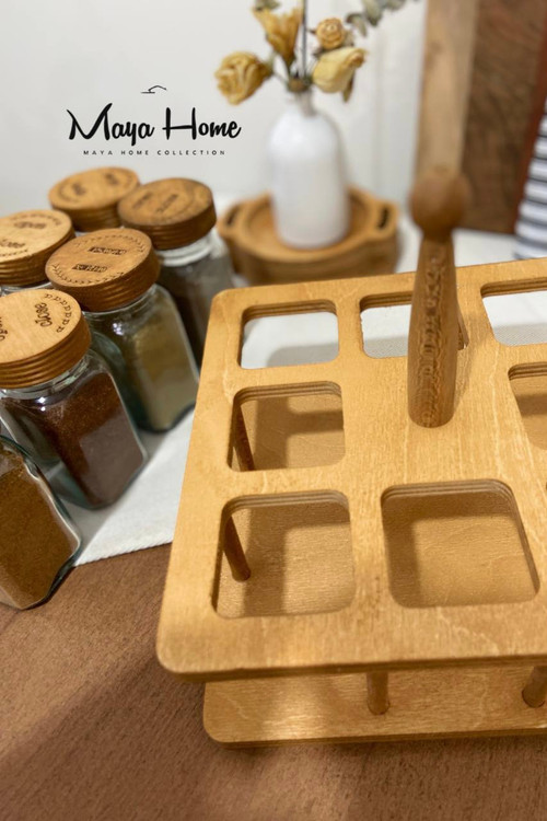 جا ادویه مکارتی دسته دار 8 تایی استنددار مربع