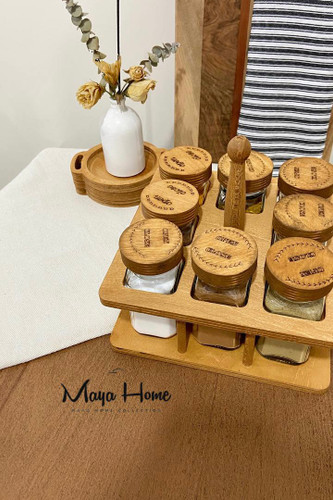 جا ادویه مکارتی دسته دار 8 تایی استنددار مربع