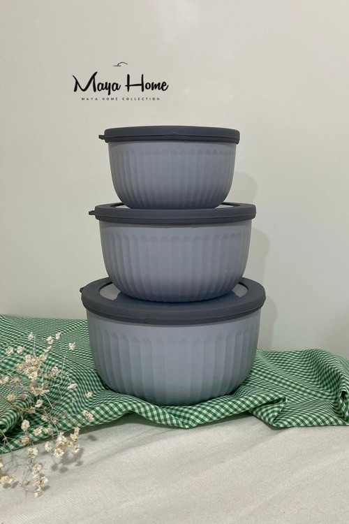 ظرف نگهدارنده درب دار فریزری کاپریس مجموعه سه عددی