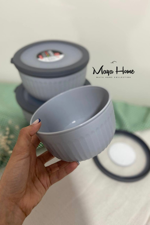 ظرف نگهدارنده درب دار فریزری کاپریس مجموعه سه عددی