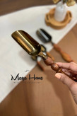 قاشق آجیل خوری مدل سرتاس دسته چوبی