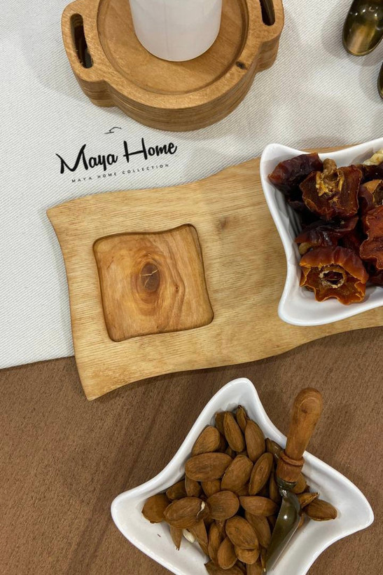 اردو خوری 3 پیاله مدل ستاره همراه پایه چوبی