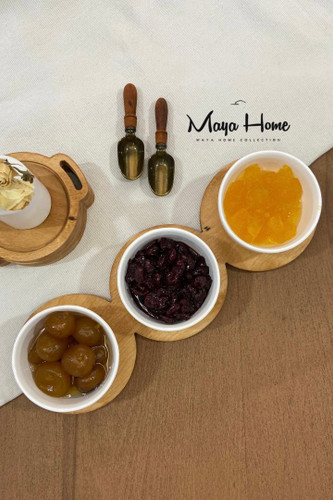 اردو خوری 3 پیاله مدل ستاره همراه پایه چوبی