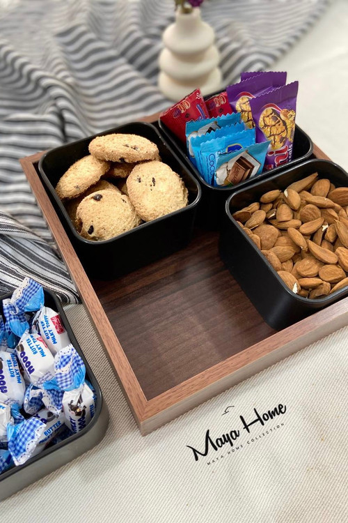 اردو خوری 4 کاسه چوبی