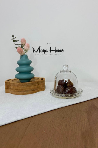 بانکه سرامیکی کوکی و تنقلات طرح دار درب چوبی