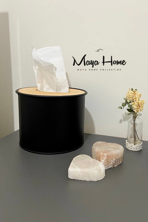 جا دستمال کاغذی استوانه ای فلزی