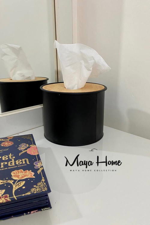 جا دستمال کاغذی استوانه ای فلزی