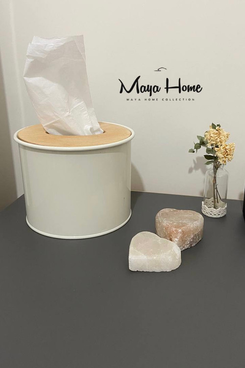 جا دستمال کاغذی استوانه ای فلزی