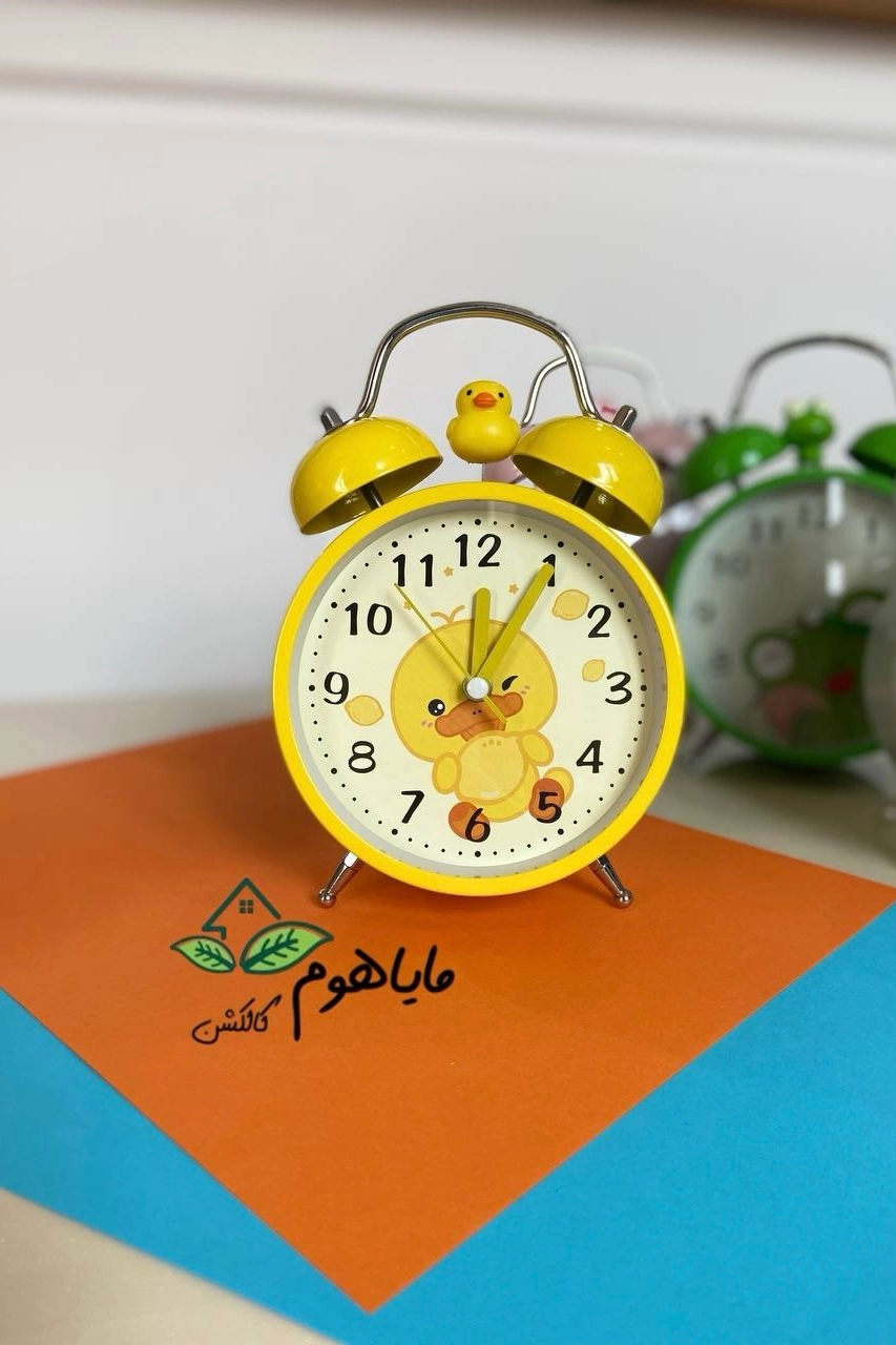 ساعت رومیزی شماطه‌دار جوجه زرد