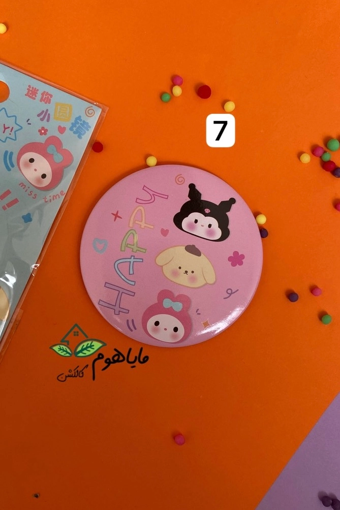 آینه گرد فانتزی کرومی و ملودی