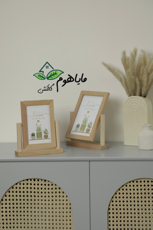 قاب عکس چوبی مدل گردون 360 درجه دو طرفه 6*4