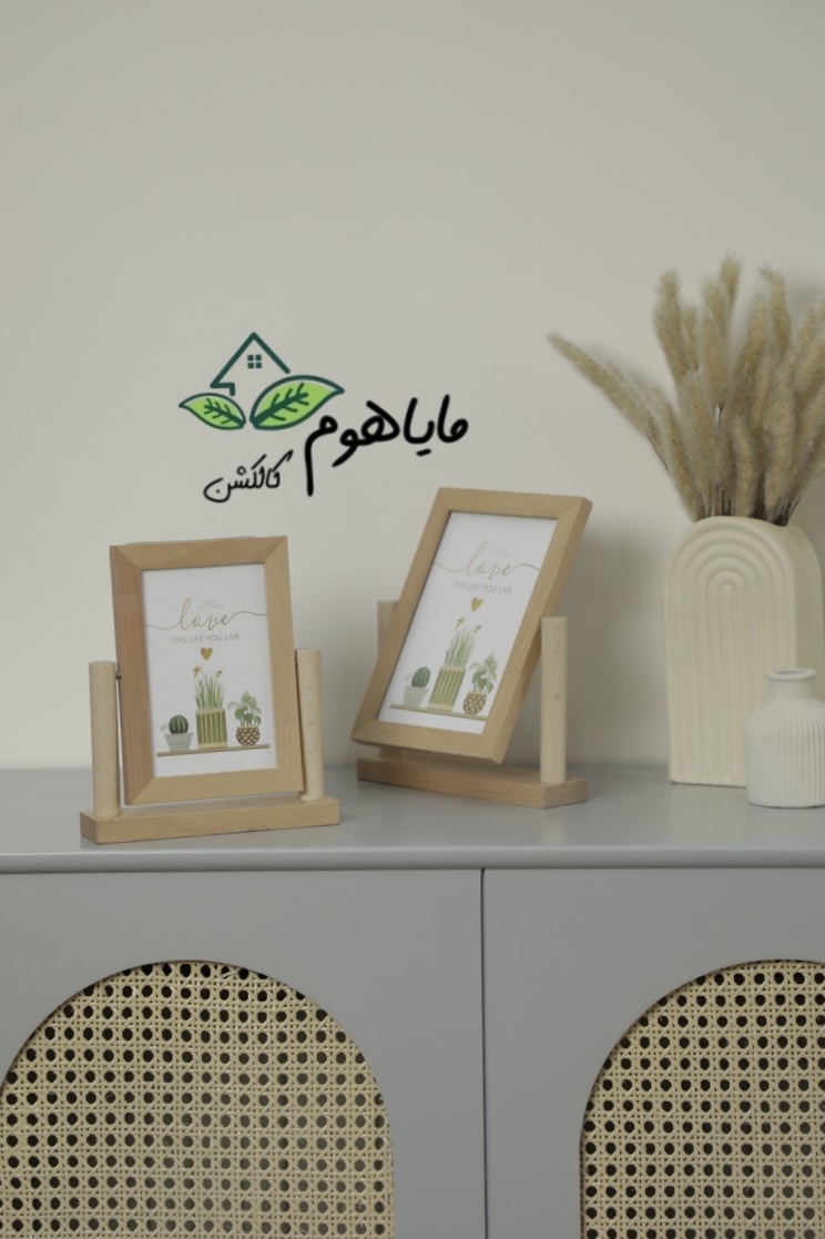 قاب عکس چوبی مدل گردون 360 درجه دو طرفه 7*5