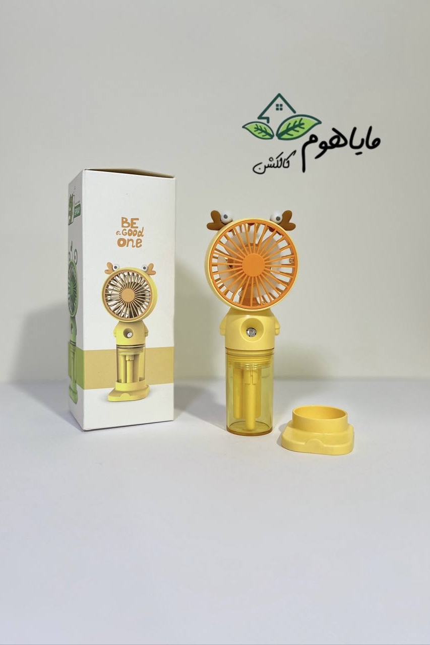 پنکه فانتزی شارژی طرح حیوانات مه پاش دار