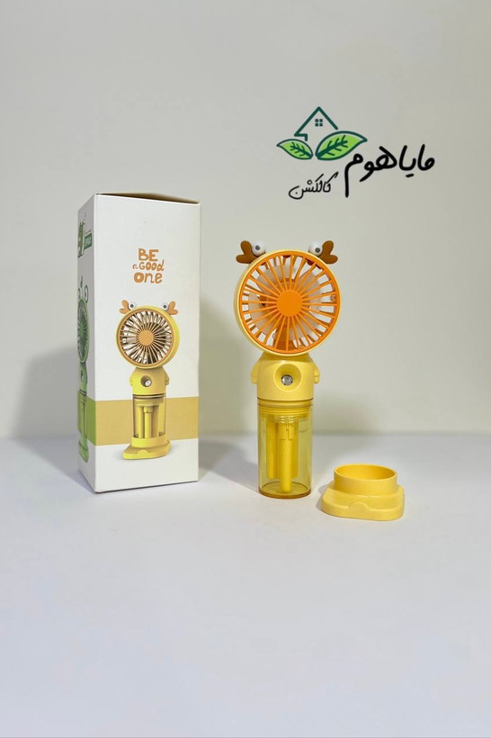 پنکه فانتزی شارژی طرح حیوانات مه پاش دار