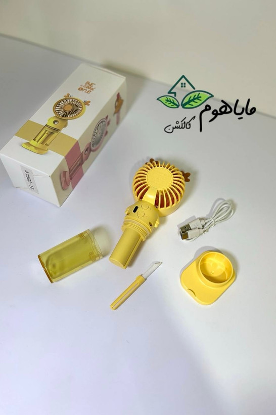 پنکه فانتزی شارژی طرح حیوانات مه پاش دار
