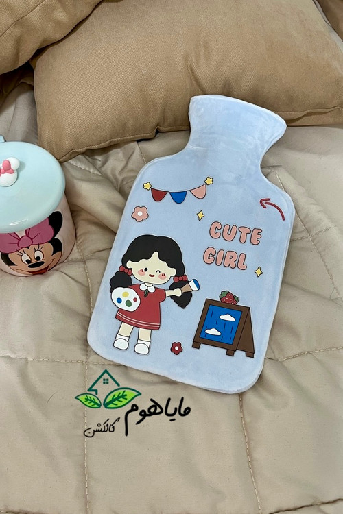 کیسه آب گرم فانتزی مخمل طرح دختر بانمک