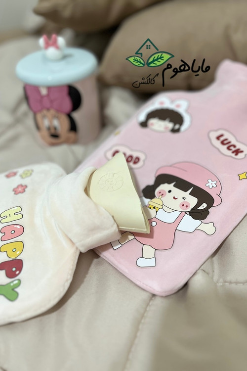 کیسه آب گرم فانتزی مخمل طرح دختر بانمک