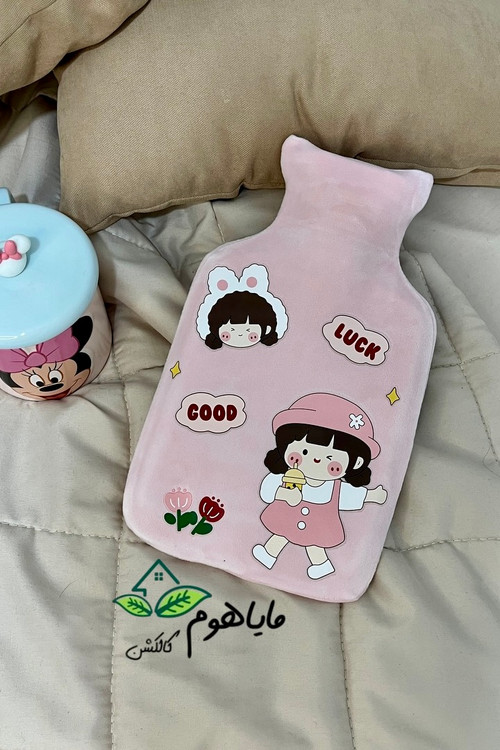 کیسه آب گرم فانتزی مخمل طرح دختر بانمک