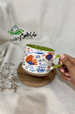ماگ دسته دار سرامیکی طرح گل 450 میلی لیتر